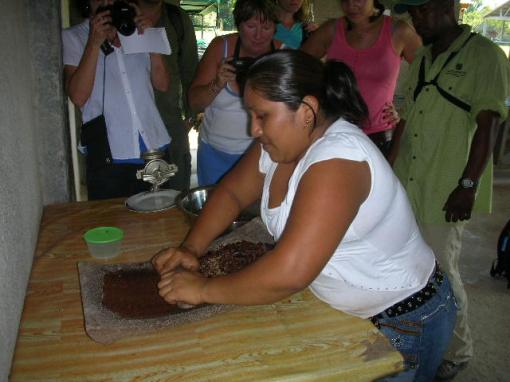 Mata, meet matata. And both you you meet the cacao beans we've peeled and winnowed.
